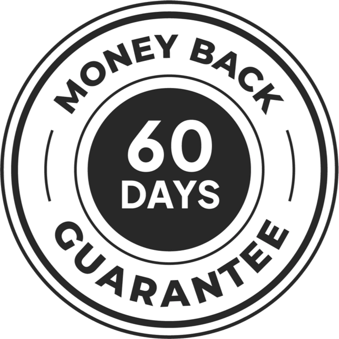 MemoGuard 60-day money-back guarantee badge
